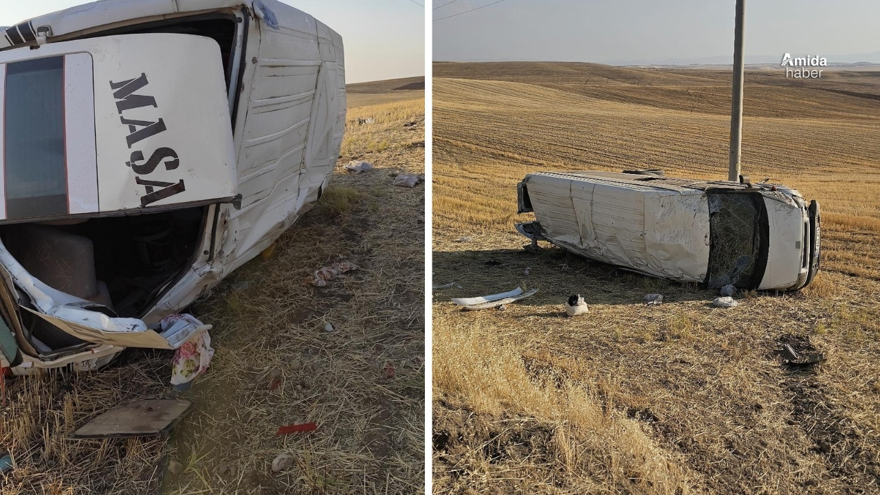 Diyarbakır’da minibüs devrildi: 17 tarım işçisi yaralı