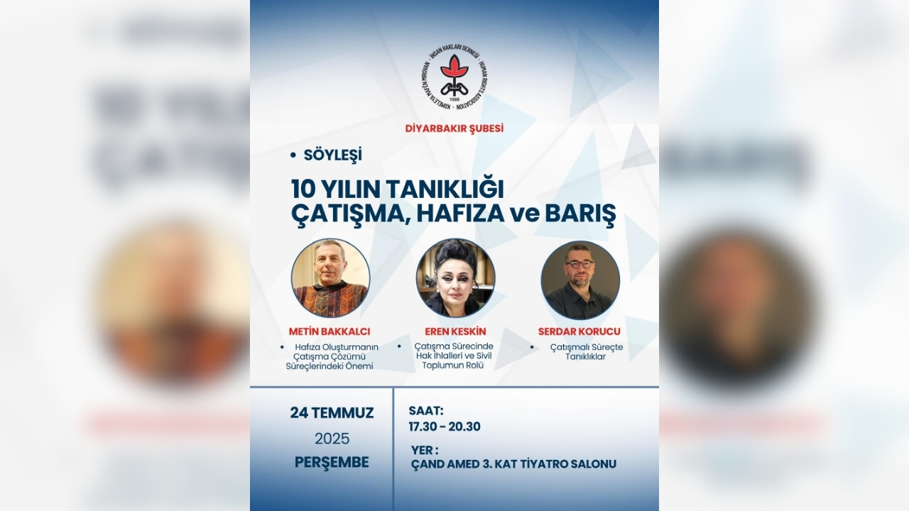 Diyarbakır’da ‘Çatışma, Hafıza ve Barış’ söyleşisi