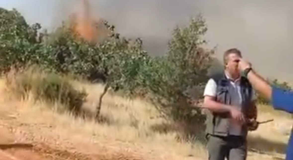 Gaziantep'te makilik ve ormanlık alanda yangın