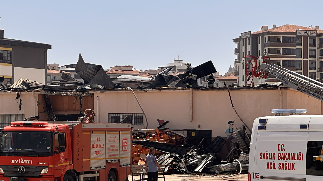Gaziantep'te atölyede çıkan yangın söndürüldü