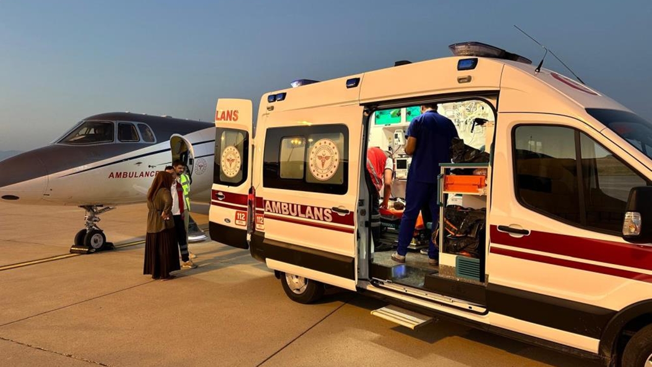 Elif bebek ambulans uçakla Ankara’ya sevk edildi