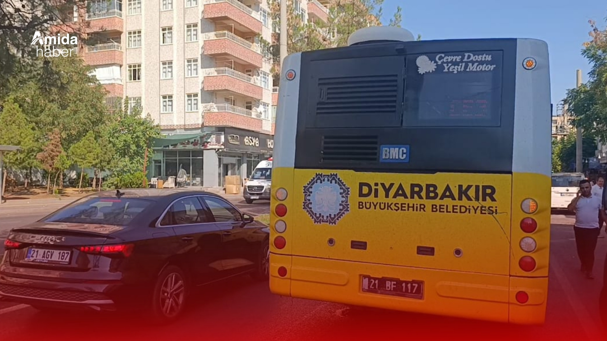 Diyarbakır’da belediye otobüsü az kalsın yanıyordu