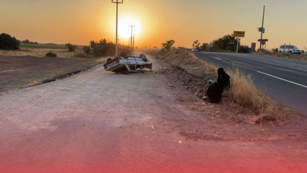 Ters dönen araçtan çıkan kadın Kuran okudu