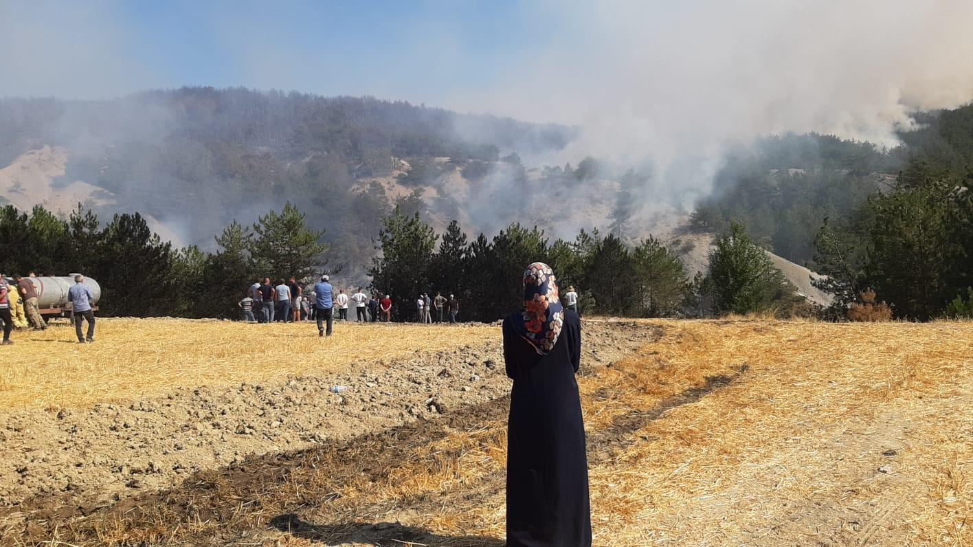 Bolu’daki orman yangını 5 saattir sürüyor
