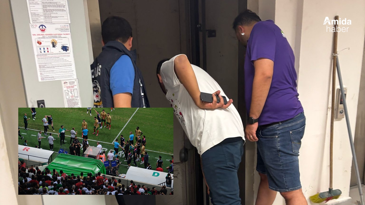 Diyarbakır’da büyük panik: 10 taraftar mahsur kaldı