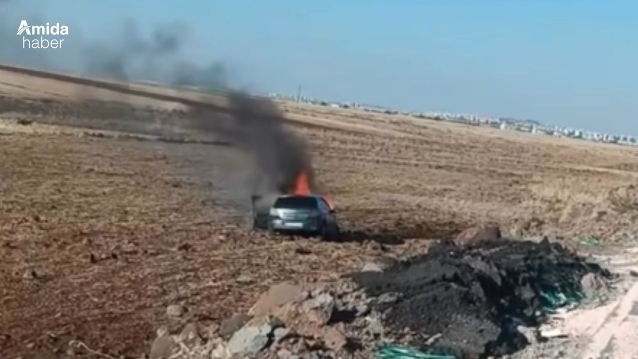 Diyarbakır’da araç kazadan sonra alev aldı, 2 yaralı