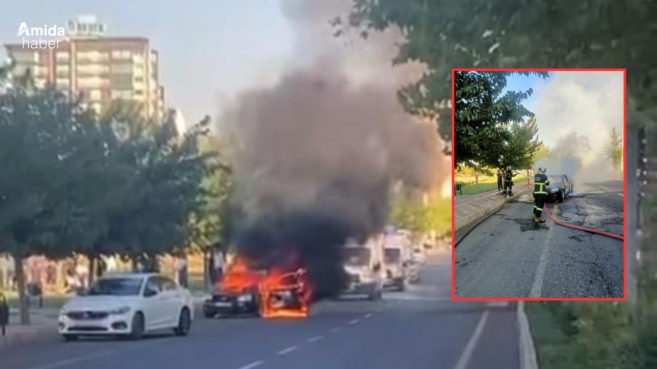 Diyarbakır’da kavga büyüdü: Silahlar çekildi, araç kundaklandı