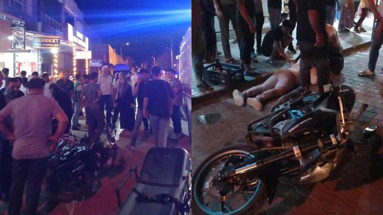 Motosiklet yayaya çarptı: 3 yaralı