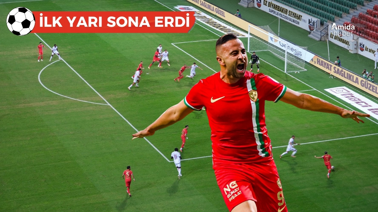 Amedspor ilk yarıyı 1-0 önde kapattı