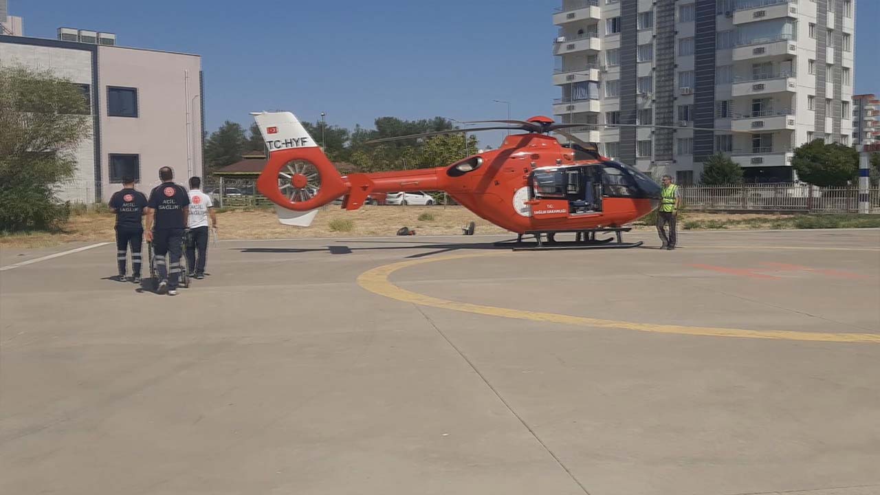 Diyarbakır'da ambulans helikopter Akmeşe için havalandı