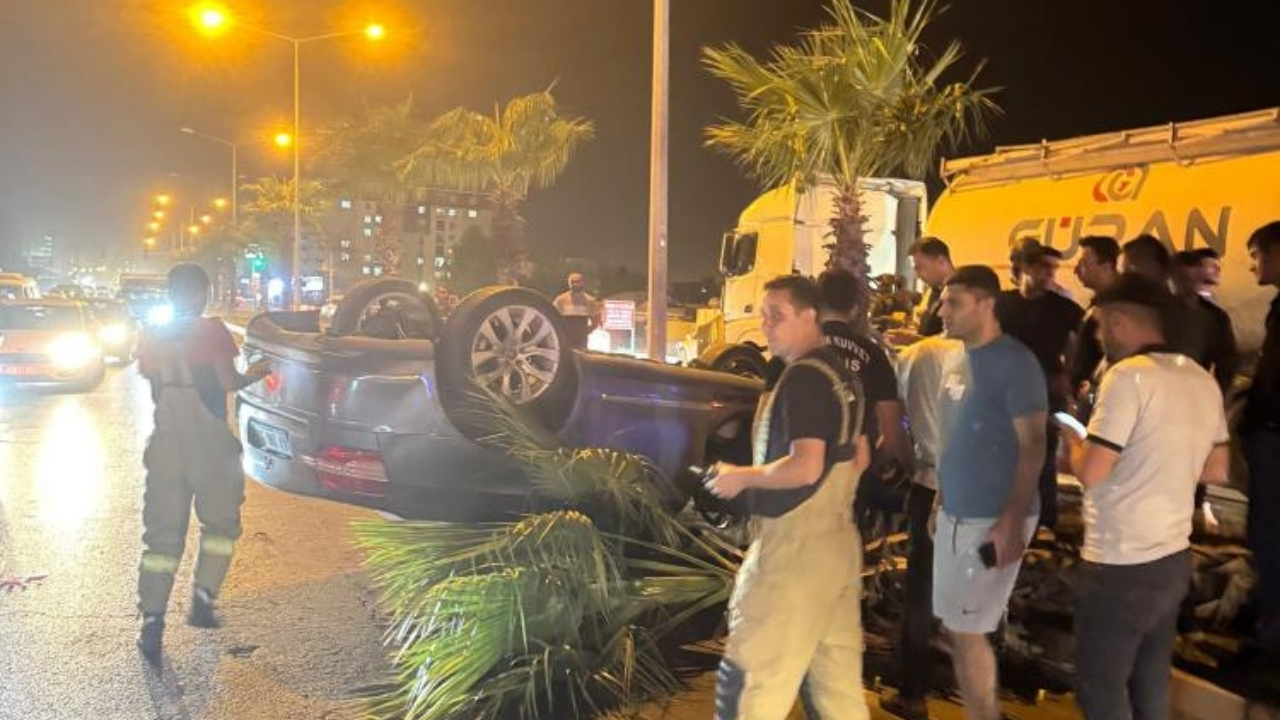 Mardin’de otomobil takla attı: Sürücü yaralandı