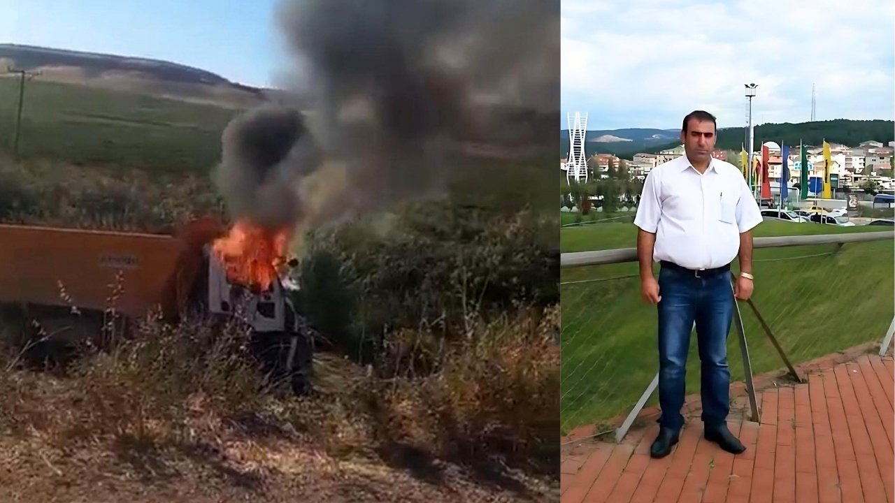 Diyarbakır’da kamyon sürücüsü yanarak can verdi
