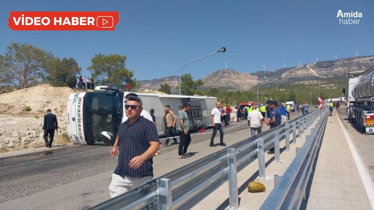 Diyarbakır otobüsü kaza yaptı: Ölü ve yaralılar var