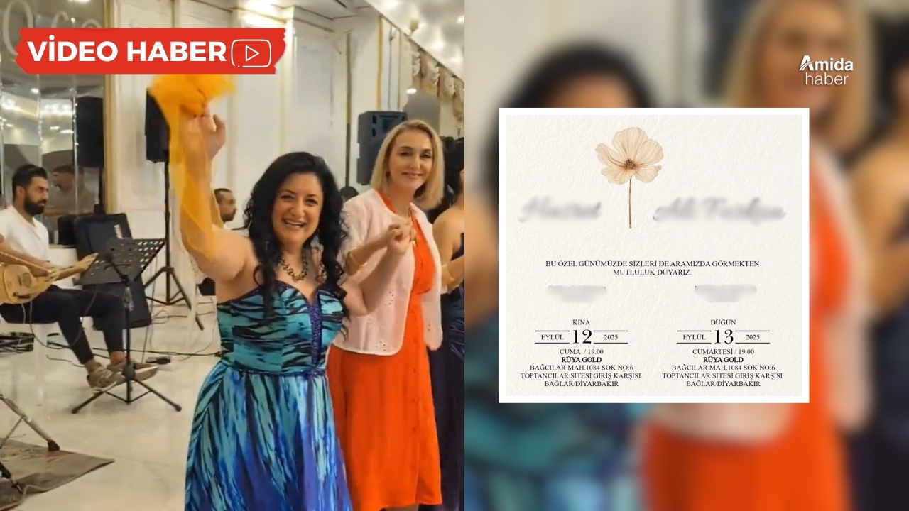 Kürt soprano düğünde halay başı: Davetiye Türkçe