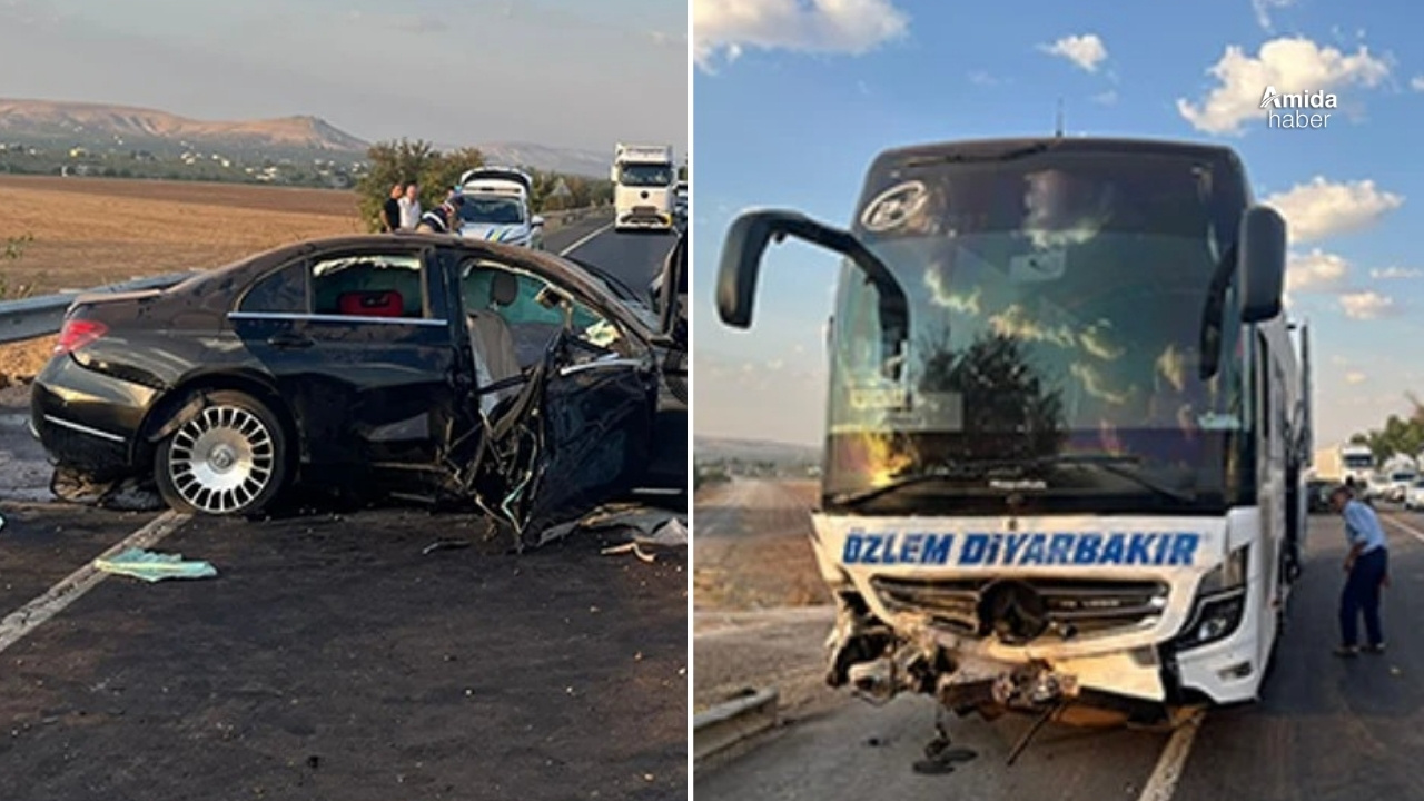 Diyarbakır otobüsü kaza yaptı: 1 ölü, 2 ağır yaralı