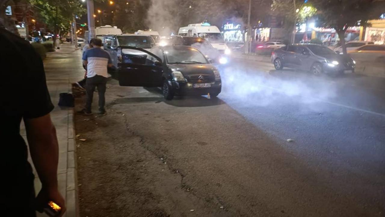 Diyarbakır’da otomobilde yangın tehlikesi