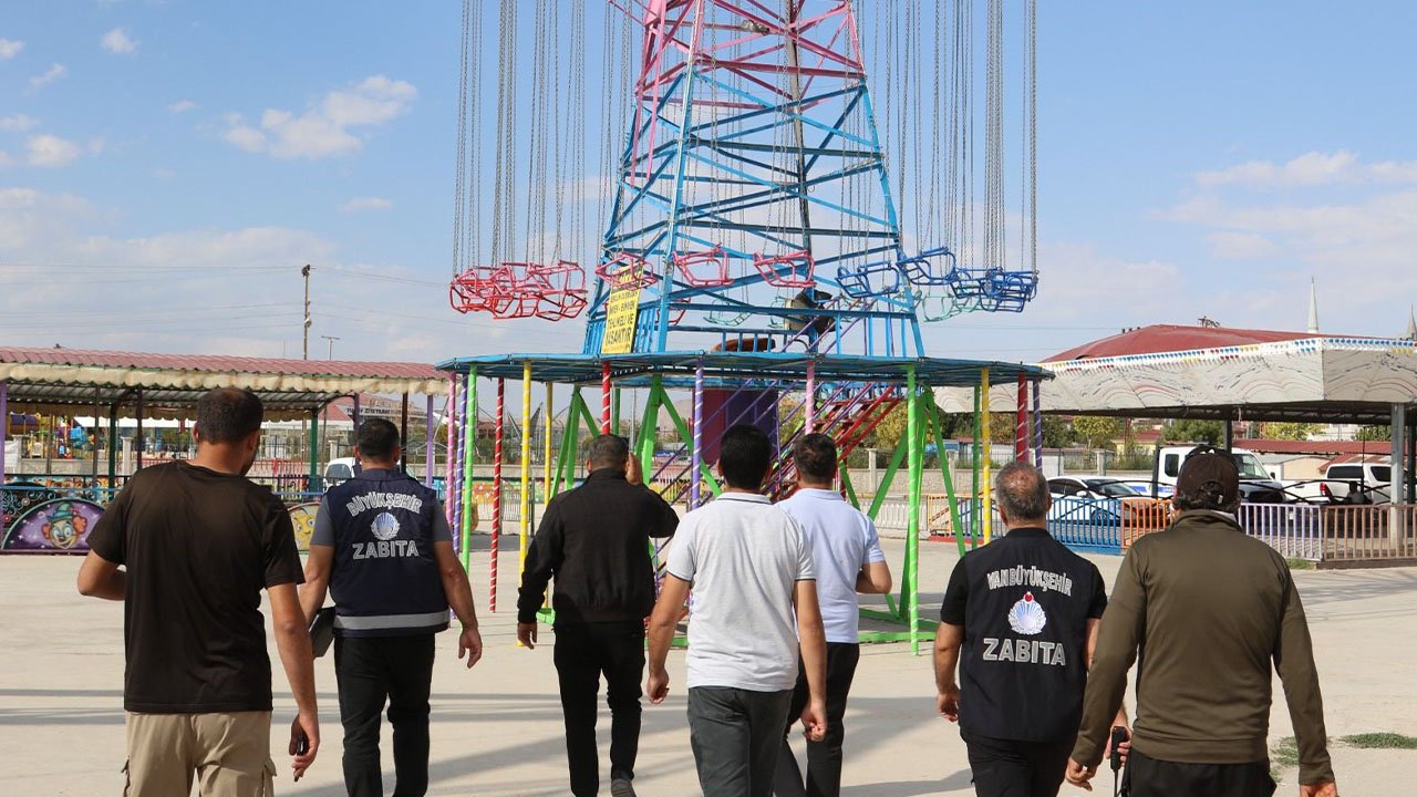 Van’daki lunaparklarda güvenlik denetimi gerçekleşti