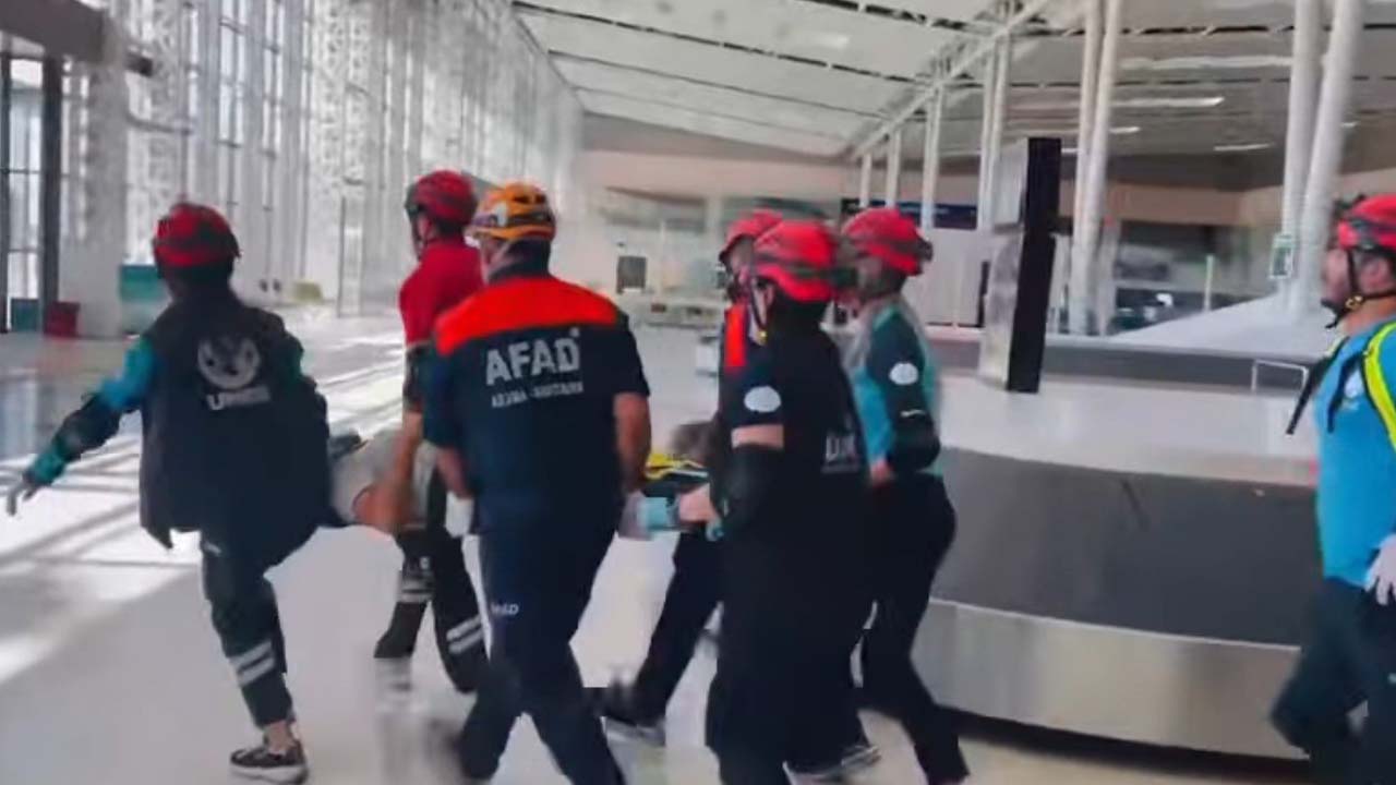 Elazığ Havalimanı’nda deprem tatbikatı gerçekleşti