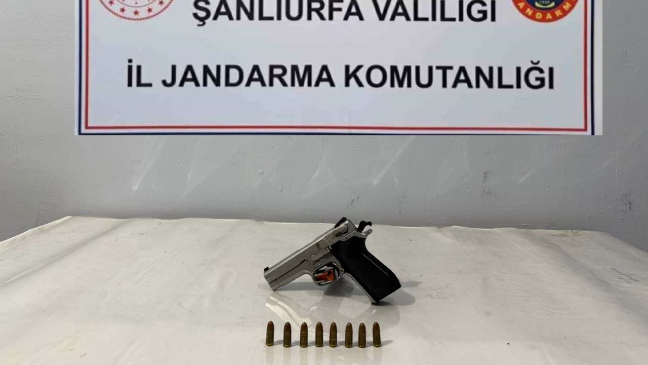 Şanlıurfa’da ruhsatsız tabanca ele geçirildi