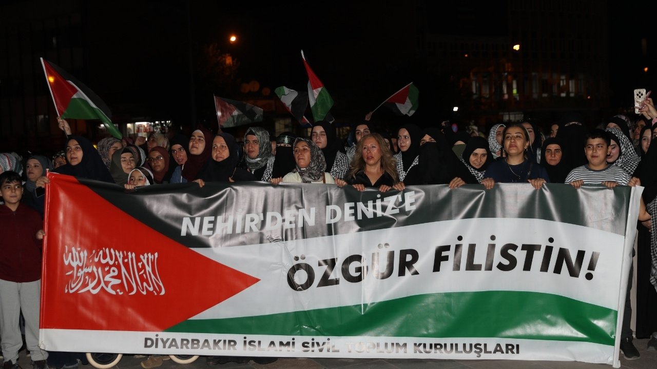 Diyarbakır’da Sumud Filosu'na saldırı protesto edildi