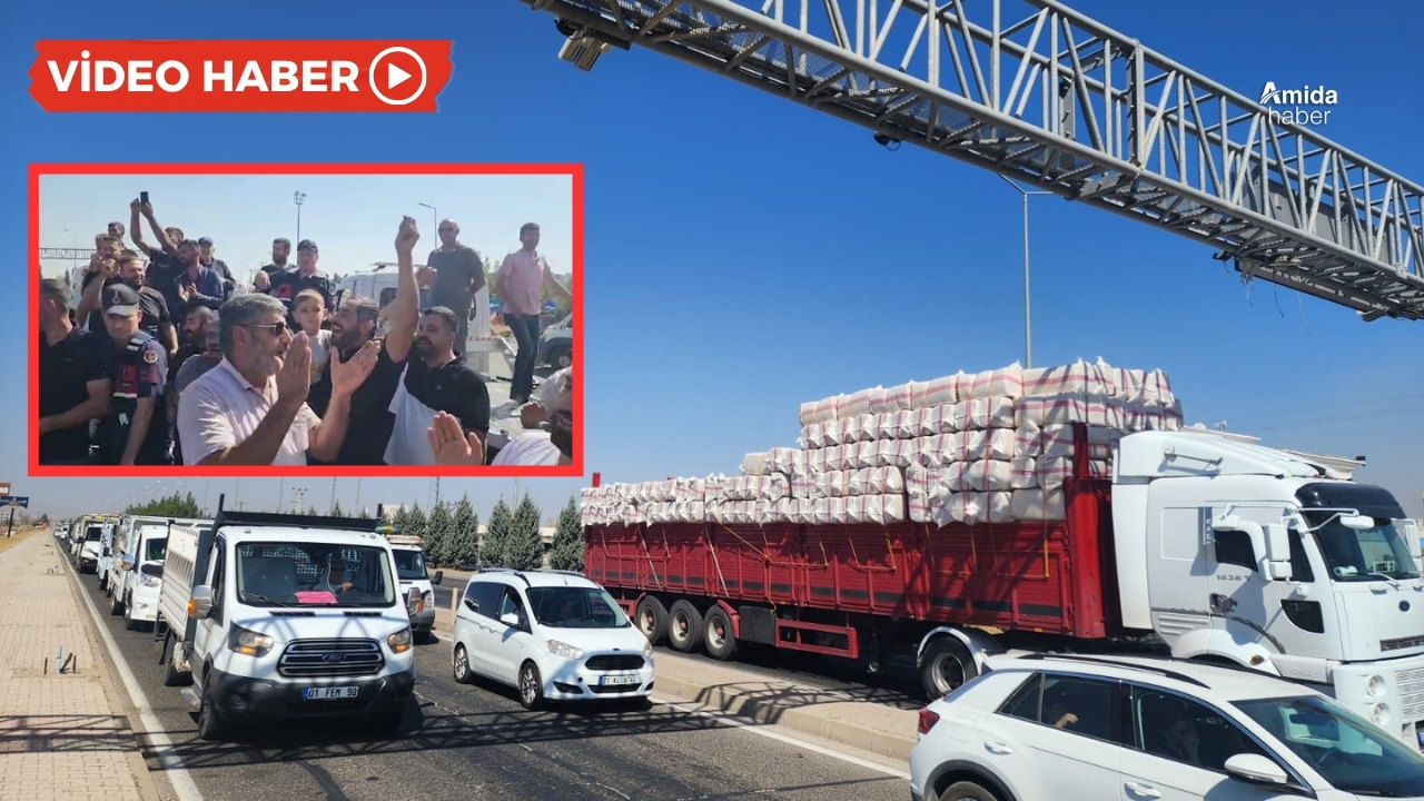Diyarbakır’da kamyoncular yol kapattı