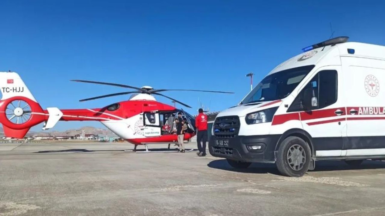 Van'da iki günlük bebeğe ambulans uçak