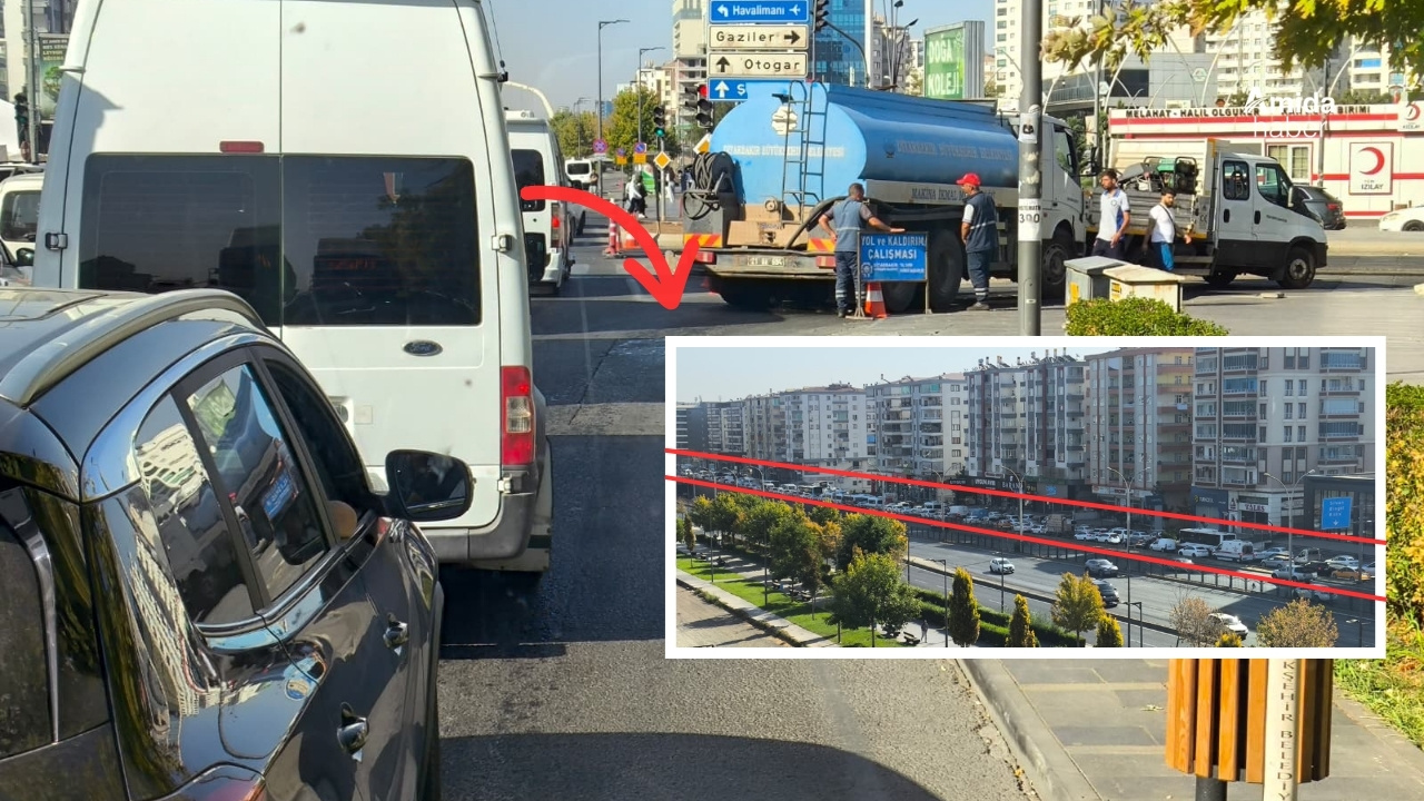 Diyarbakır’da asfalt çalışması trafiği felç etti