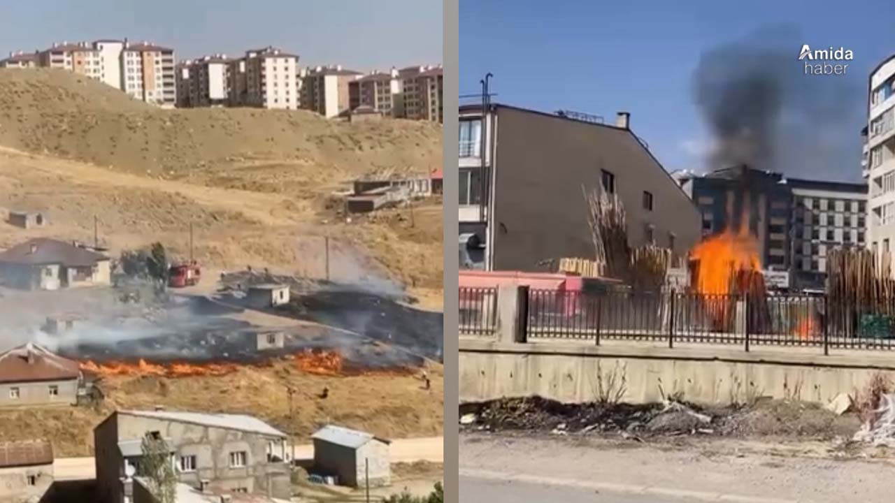 Hakkari’de çıkan iki farklı yangın kontrol altına alındı