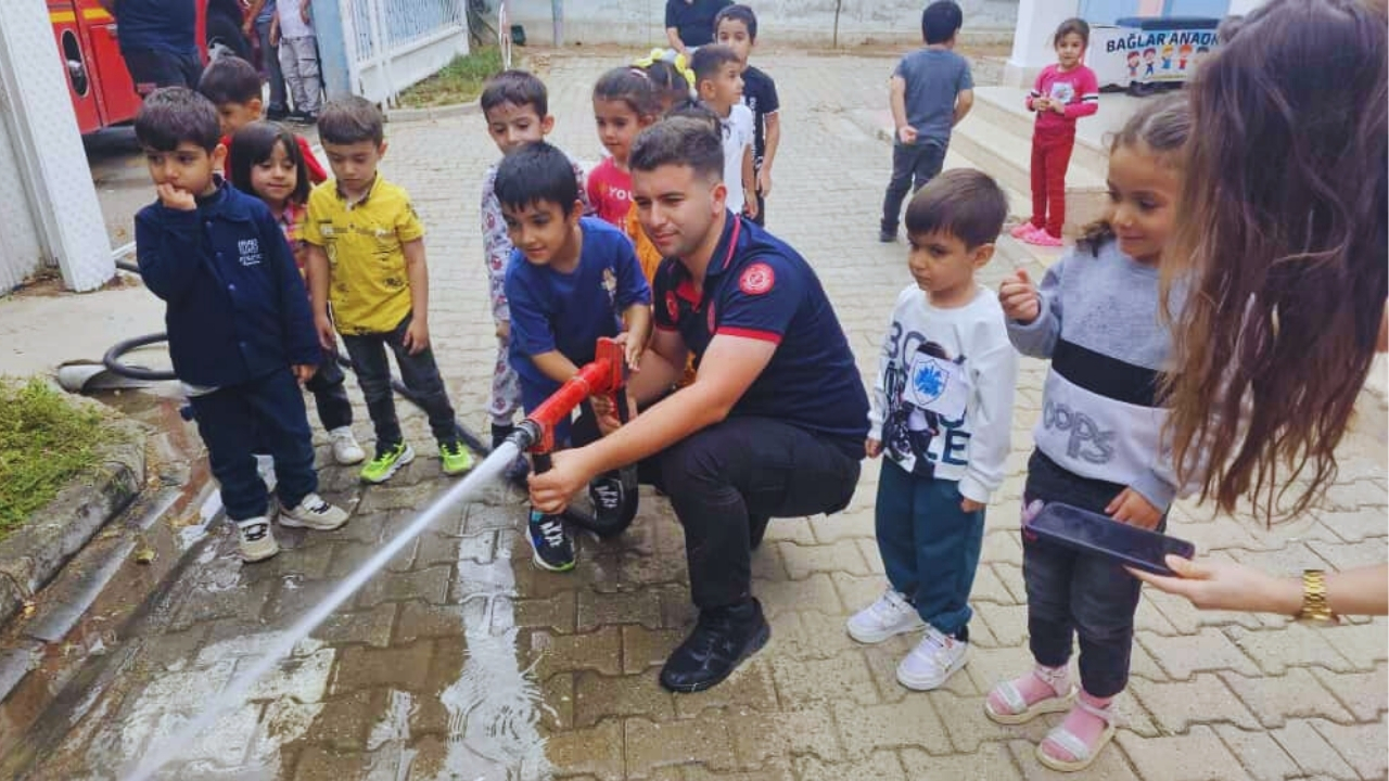 Batman’da miniklere yangın eğitimi