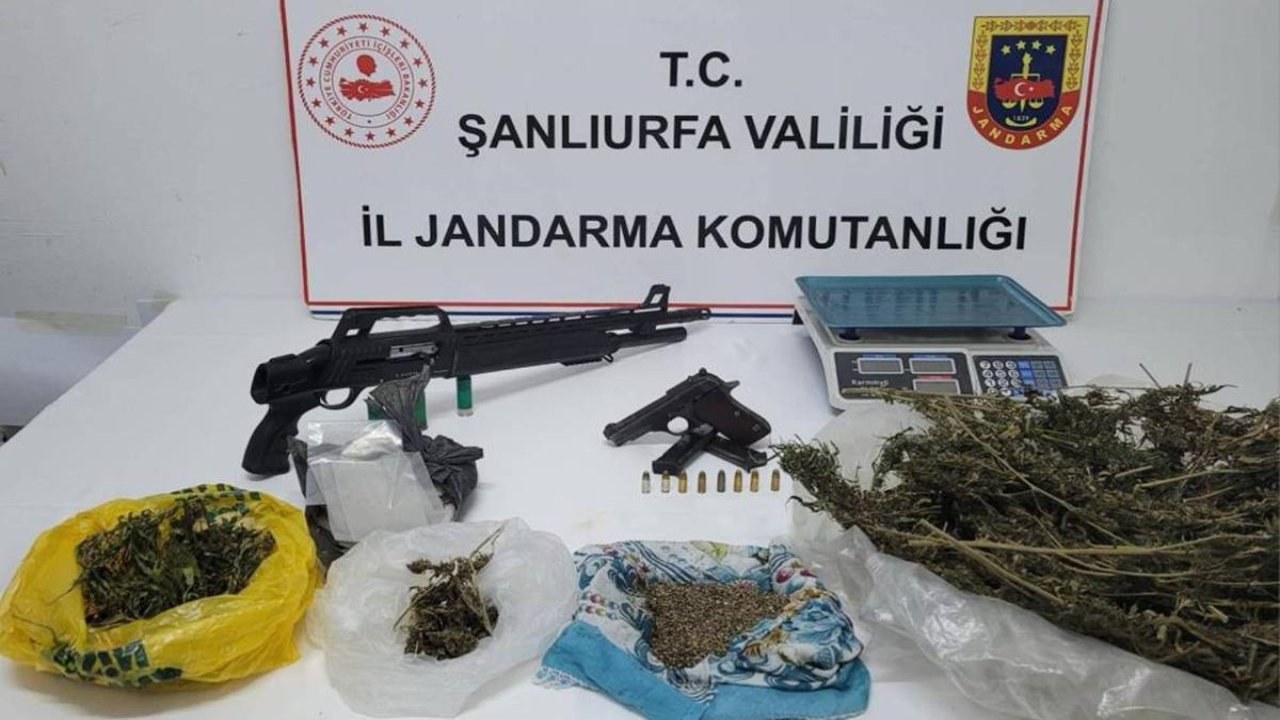 Şanlıurfa’da operasyon: Esrar ve silah bulundu