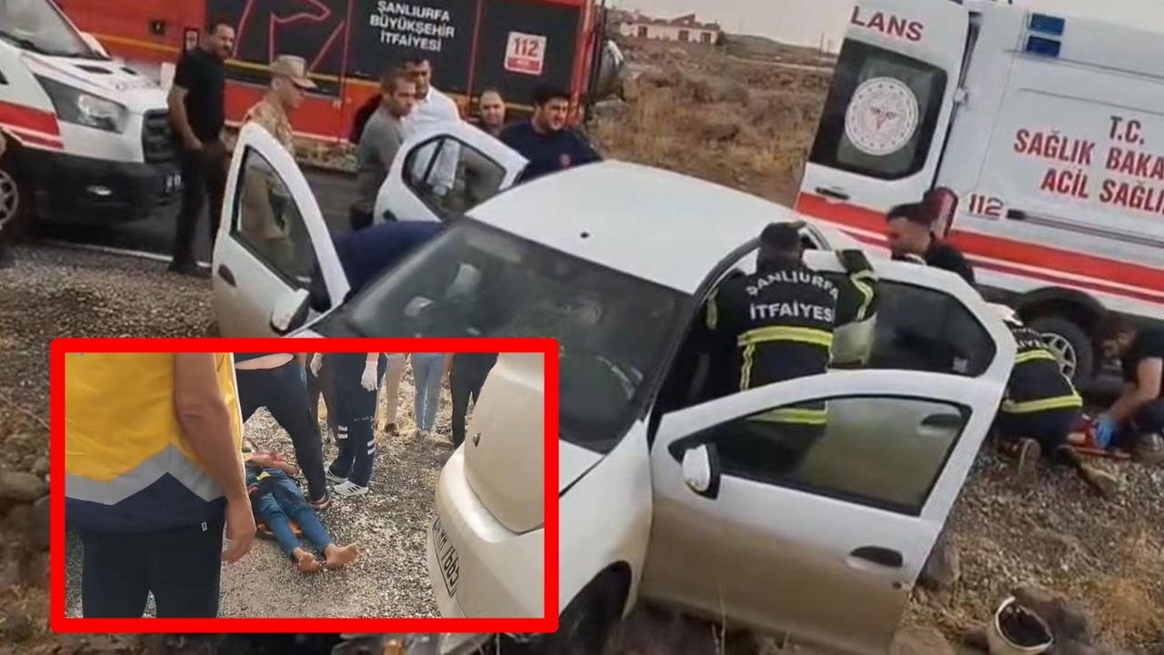 Diyarbakır-Viranşehir yolunda otomobil kayalıklara çarptı: 3 yaralı
