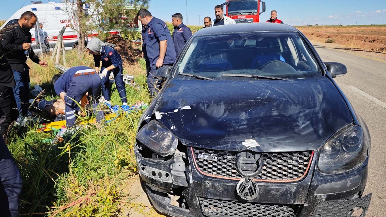 Mardin'de otomobil ile motosiklet çarpıştı: 1 kişi yaralandı