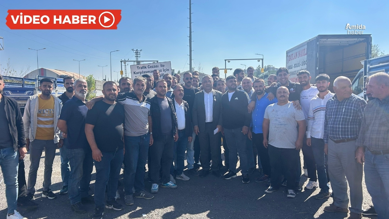 Diyarbakır’da kamyoncular eylemde: Vekilden destek