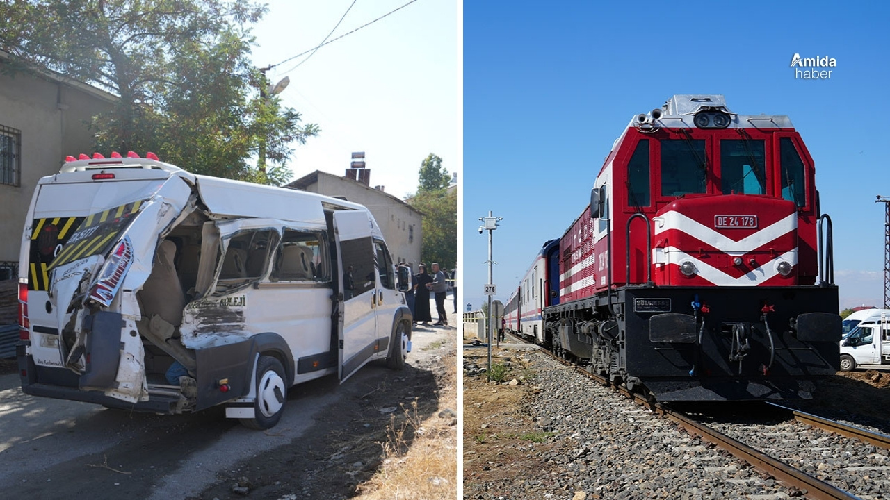 Muş’ta öğrenci servisine tren çarptı: 17 yaralı