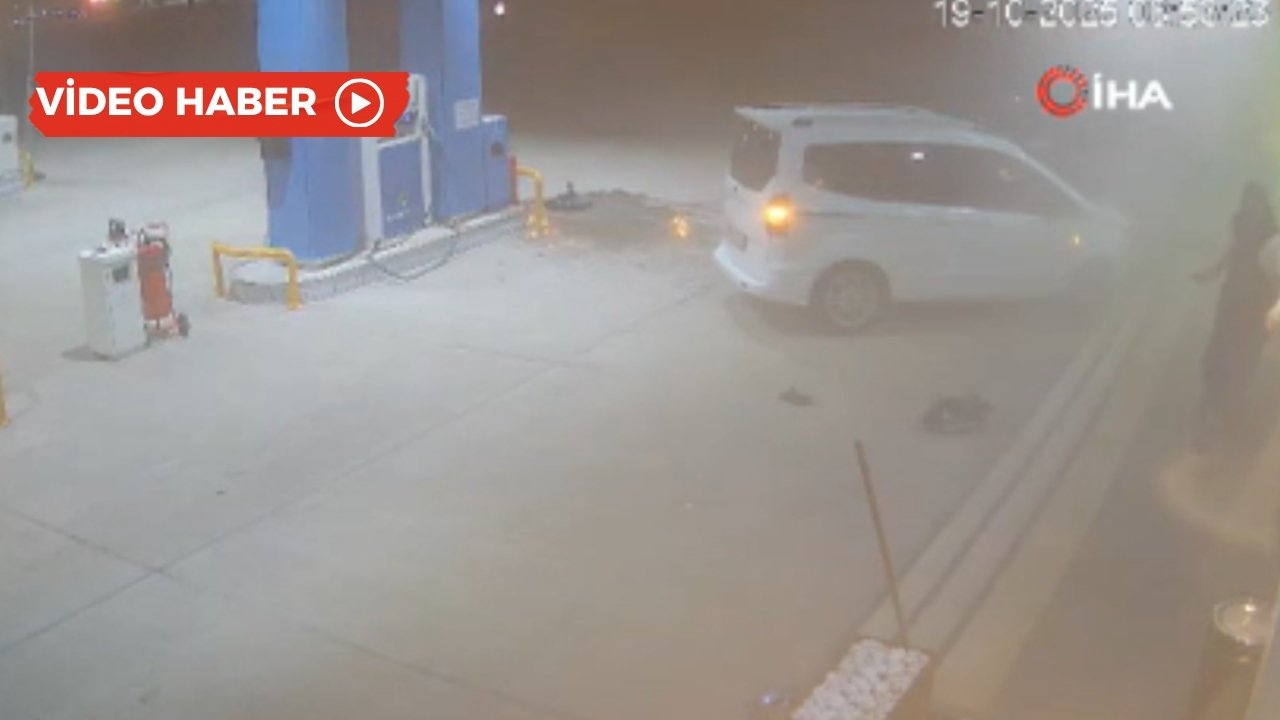 Mardin’de araç petrol istasyonuna daldı: 2 yaralı