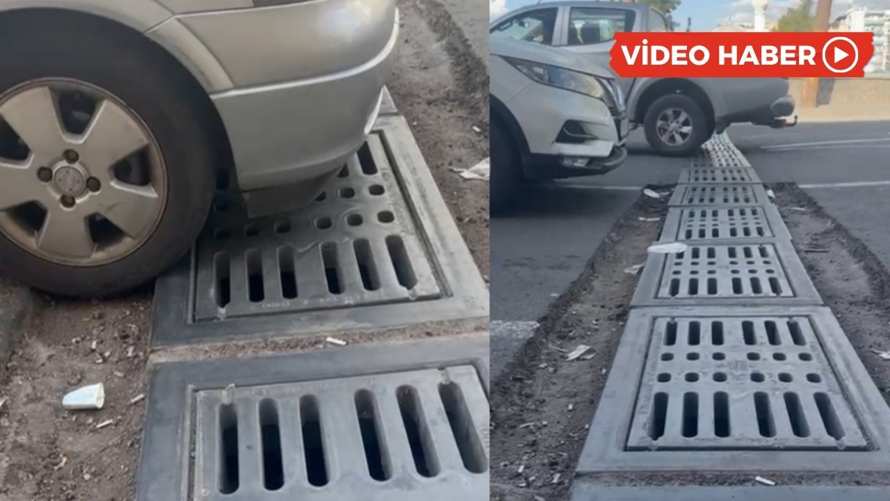 Diyarbakır’da yarım bırakılan asfalt araçlara zarar verdi