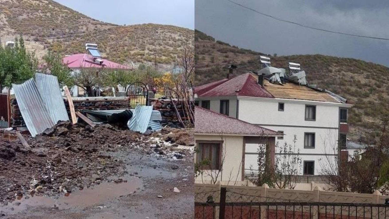 Bingöl’de rüzgar esti, gürledi: Çatılar uçtu
