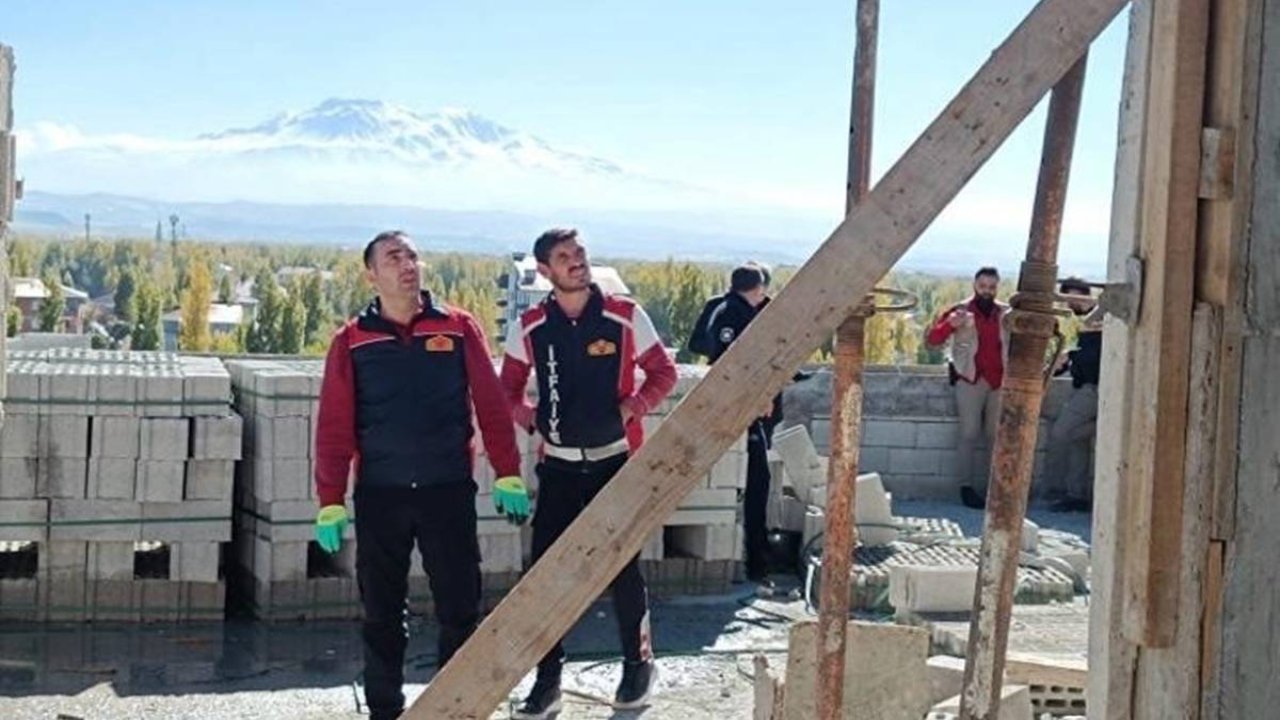 Ağrı’da inşaatta beton parçası koptu: 2 işçi yaralandı