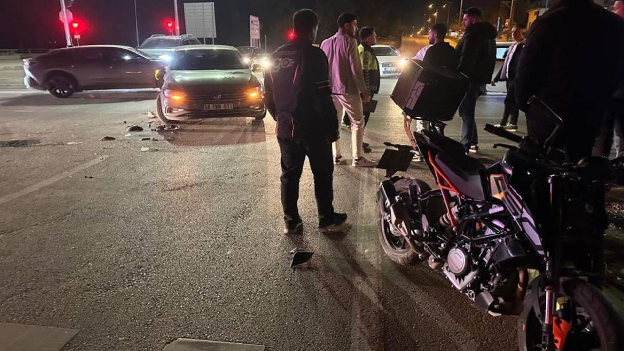 Adıyaman’da otomobil ile motosiklet çarpıştı