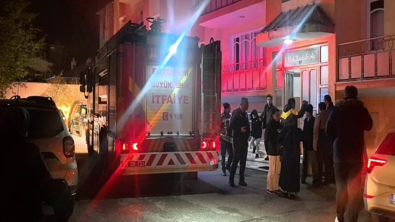 Erzurum Palandöken'de korkutan yangın