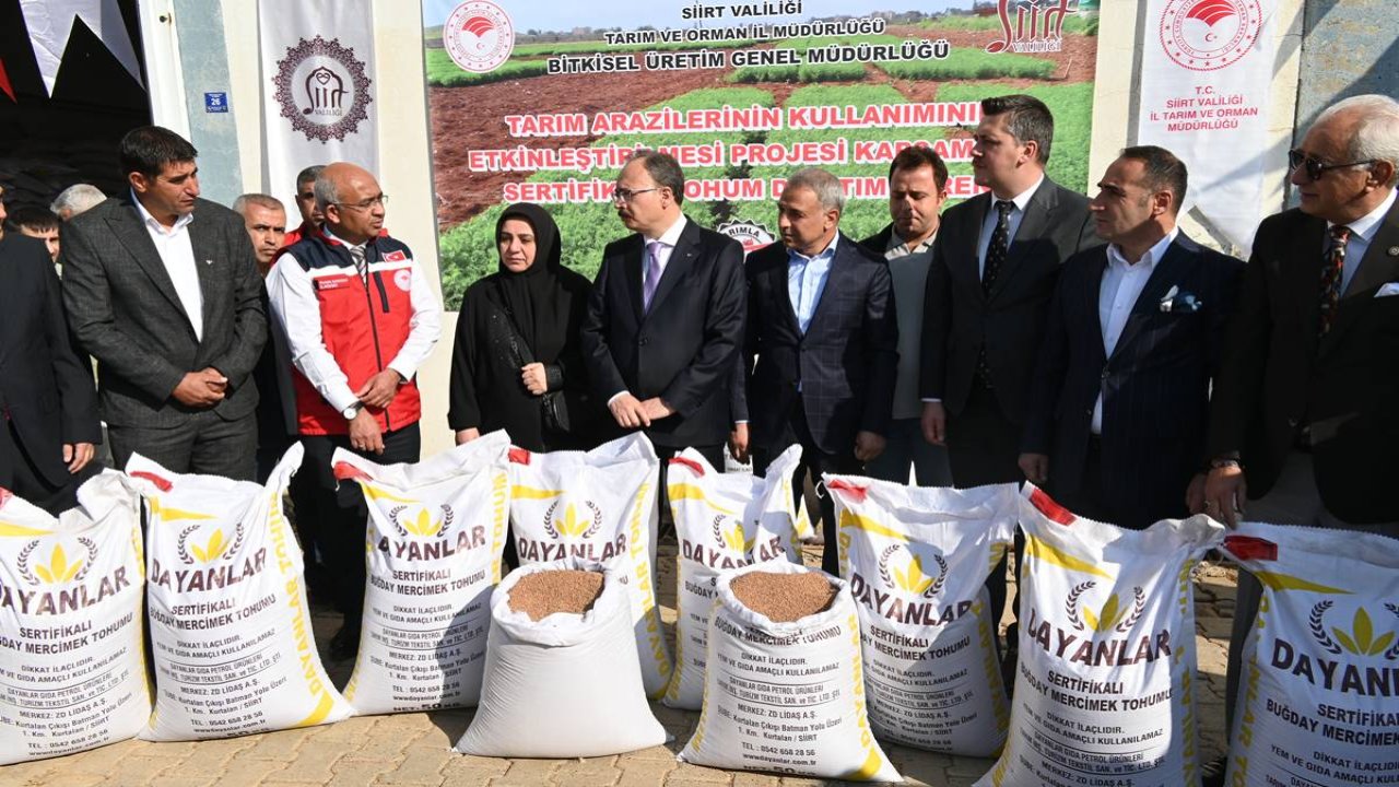 Siirt’te çiftçilere 203 ton mercimek desteği