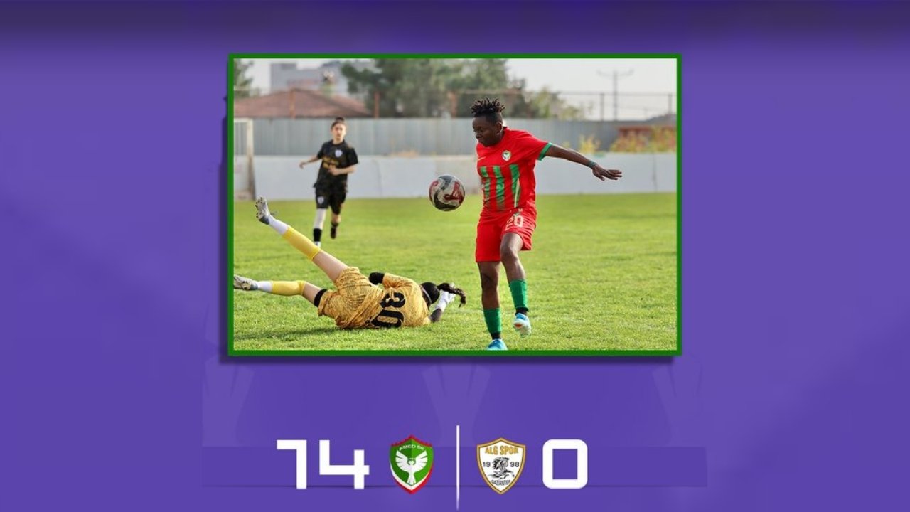Amedsporlu kadınlar rakibine 14 gol attı