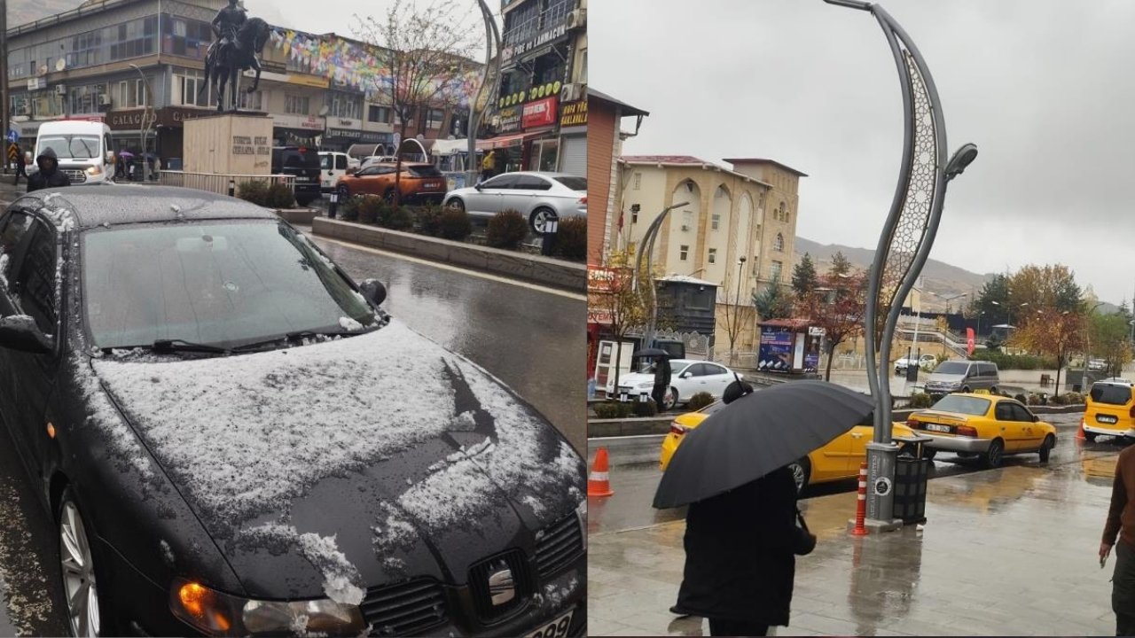 Hakkari’nin yüksek kesimlerinde kar, merkezinde yağmur yağdı