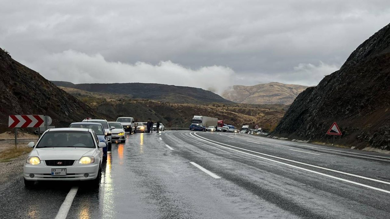 Diyarbakır- Maden yolunda kaza: Trafik tıkandı