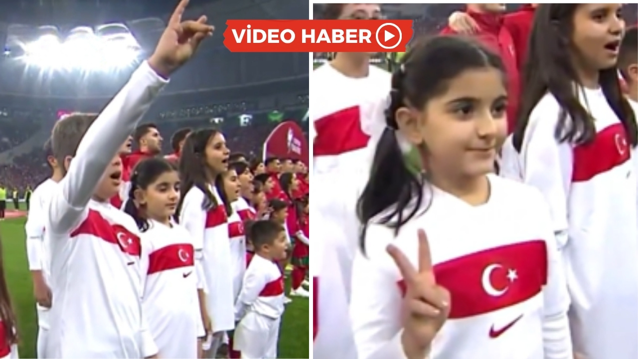 Türkiye maçında bozkurt ve zafer işareti