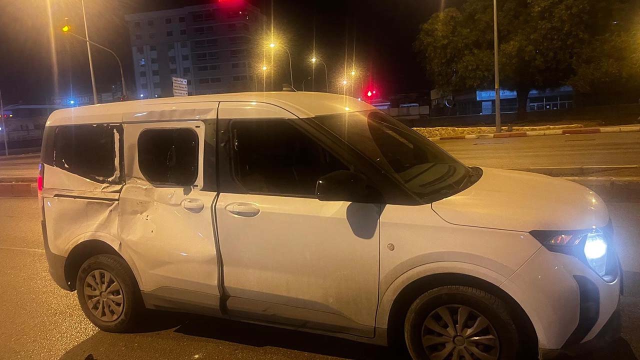 Adana’da başıboş at, araca çarptı