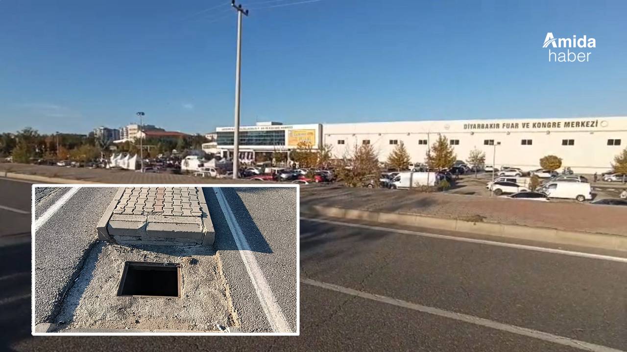 Diyarbakır’da kapağı olmayan logar tehlike saçıyor