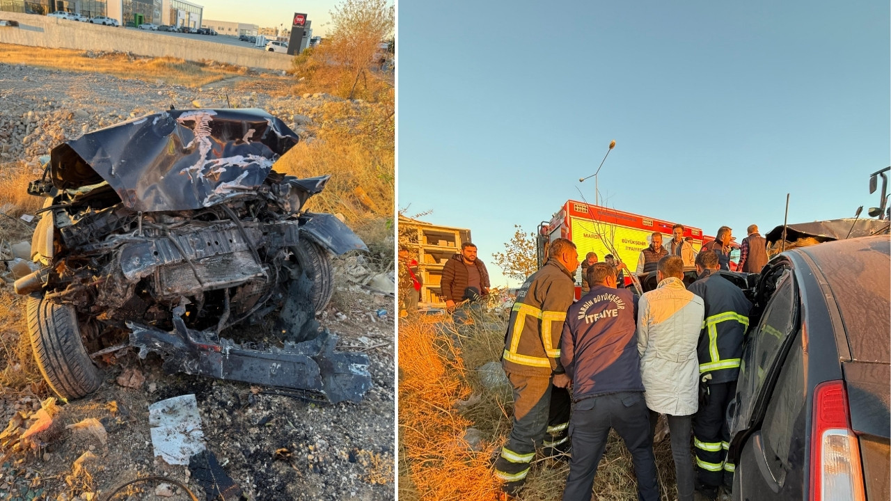 Mardin'de otomobil takla attı: 3 yaralı
