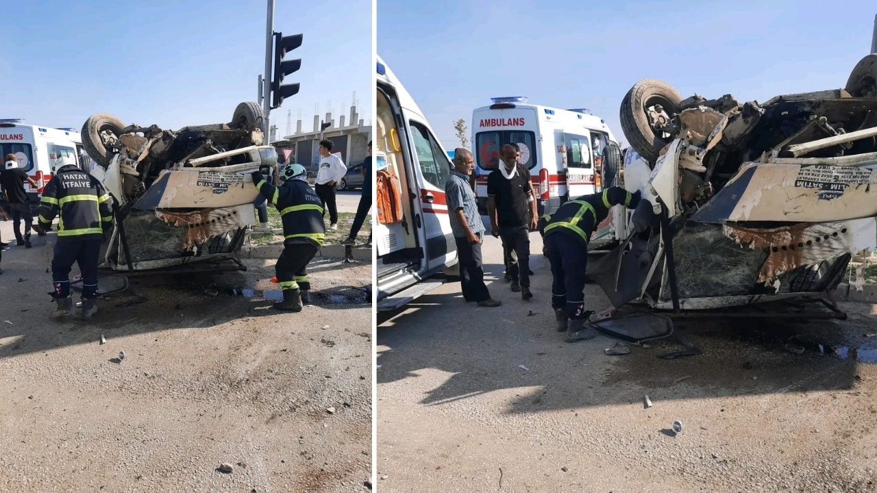 Hatay'da 3 otomobil çarpıştı: 7 kişi yaralandı