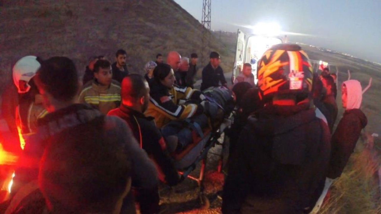 Diyarbakır’da şarampole düşen aracın sürücüsünü itfaiye kurtardı